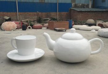 園林杯子雕塑 田間彩繪雕塑 仿真擺件