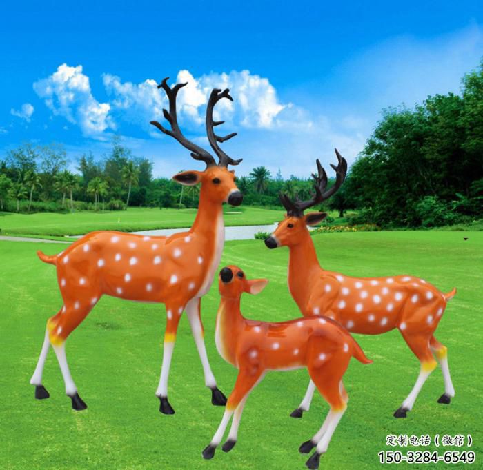 大型小鹿雕塑制作 步行街宣傳雕塑 仿真擺件