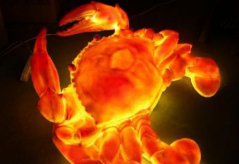 公園玻璃鋼螃蟹雕塑 酒店門口雕塑 彩繪擺件