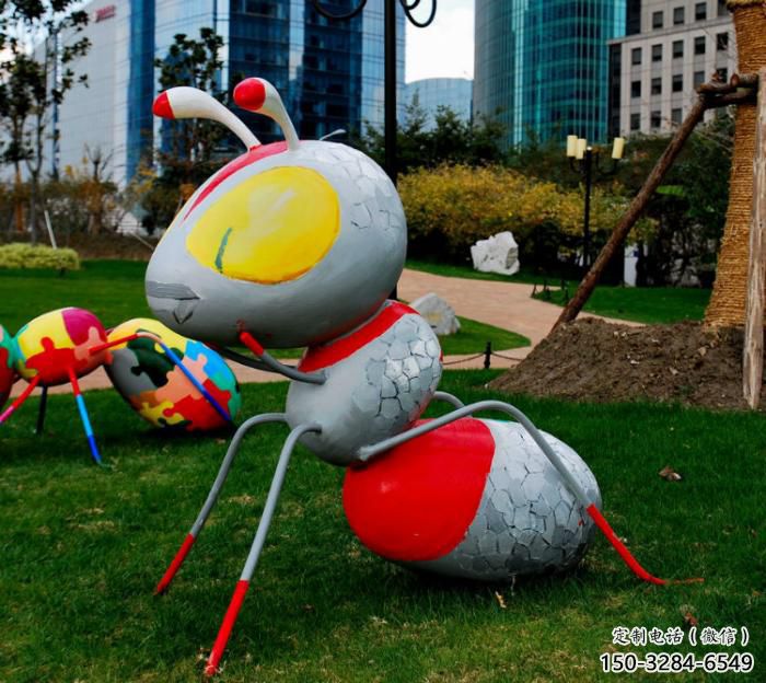 風(fēng)景區(qū)玻璃鋼螞蟻雕塑 售樓處廣場(chǎng)雕塑 仿古擺件
