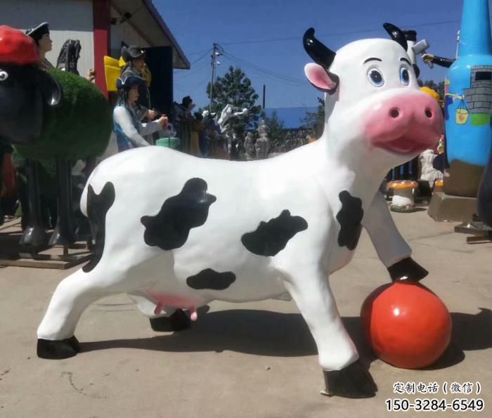 創意玻璃鋼小狗雕塑 步行街店門口雕塑 動物小品