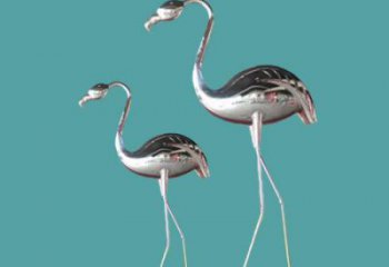 大型不銹鋼火烈鳥雕塑 門口創(chuàng)意雕塑 售樓處小品