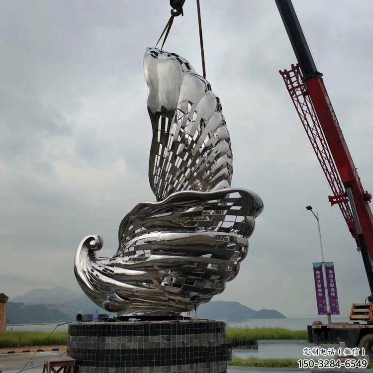 廣場不銹鋼海螺雕塑 公園仿真雕塑 抽象擺件