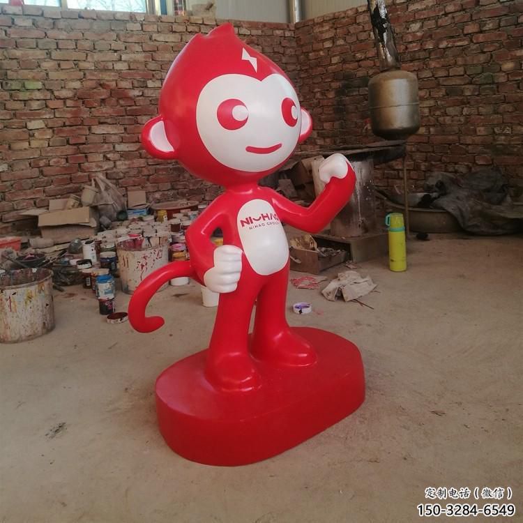 商場(chǎng)玻璃鋼猴子雕塑 仿真動(dòng)物雕塑 店門口小品