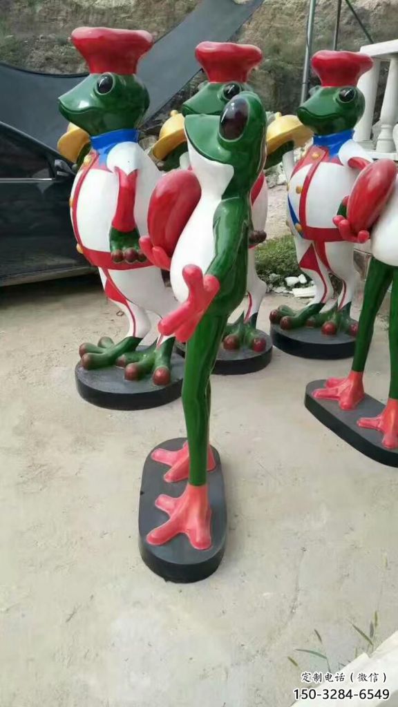 玻璃鋼青蛙雕塑廠家 門(mén)口創(chuàng)意雕塑 售樓處小品