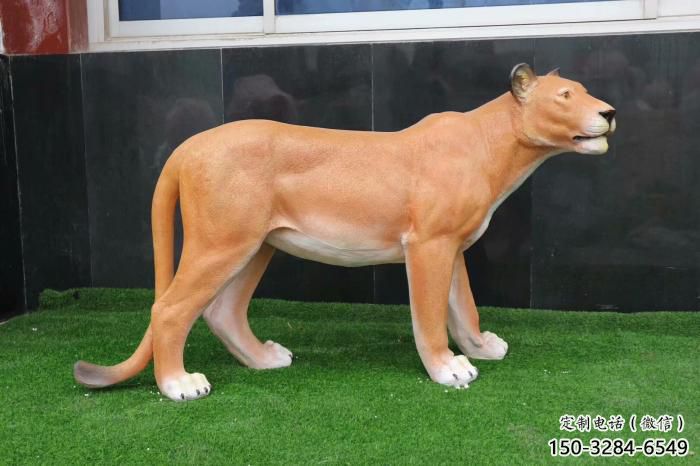 風景區玻璃鋼豹子雕塑廠家 售樓處廣場雕塑 仿古擺件