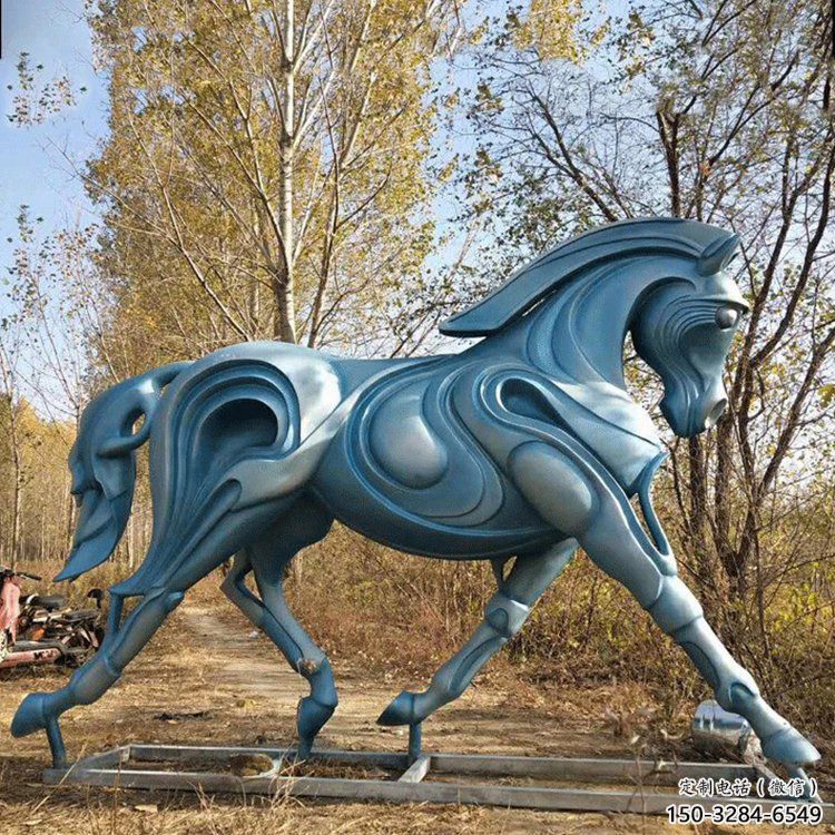 仿真銅駿馬雕塑 店門口園林雕塑 動(dòng)物小品
