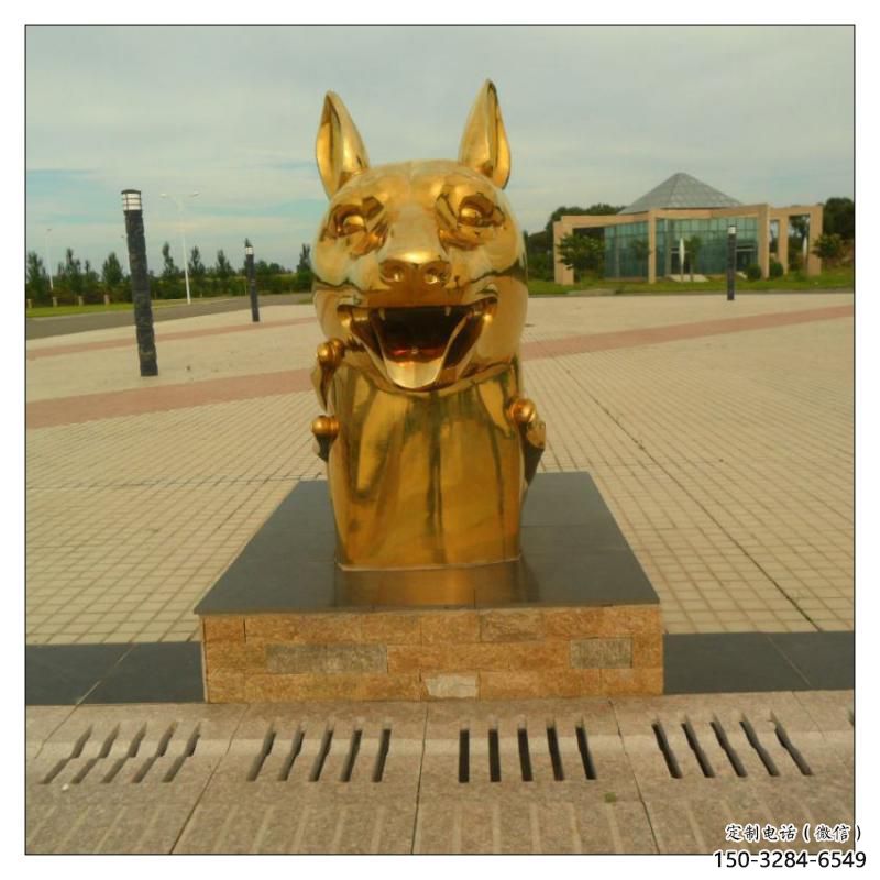 不銹鋼生肖雕塑，鍍鈦工藝，公園廣場戶外擺放 (4)