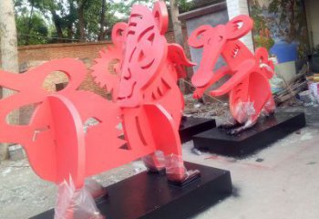 彩繪生肖雕塑廠家 仿真雕塑 步行街?jǐn)[件