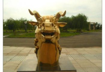 不銹鋼生肖雕塑，鍍鈦工藝，公園廣場戶外擺放 (1)