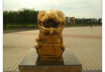 不銹鋼生肖雕塑，鍍鈦工藝，公園廣場戶外擺放 (2)