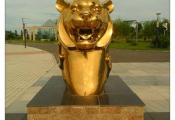 不銹鋼生肖雕塑，鍍鈦工藝，公園廣場戶外擺放 (3)