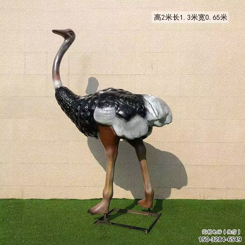 庭院鴕鳥(niǎo)雕塑 城市古銅色雕塑 動(dòng)物小品