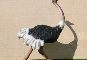 玻璃鋼鴕鳥(niǎo)雕塑，公園廣場(chǎng)動(dòng)物，大型園林小品