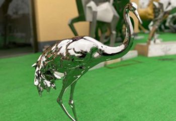 彩繪鴕鳥雕塑 仿真飛鳥雕塑 步行街擺件