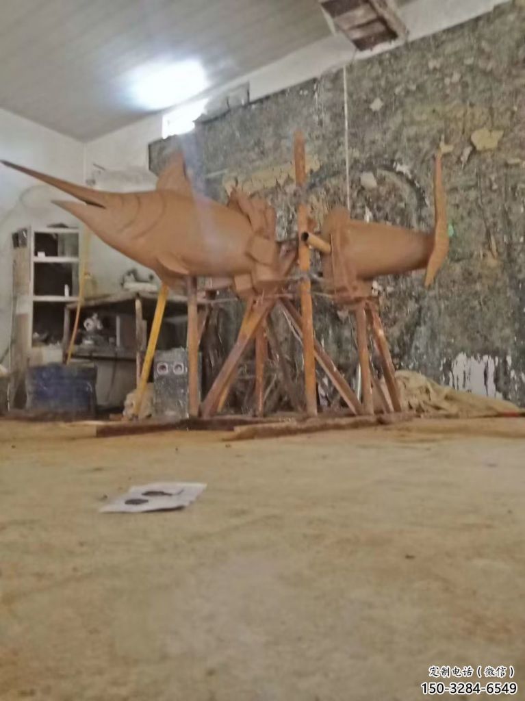 售樓處劍魚雕塑 商業街仿真雕塑 海洋生物擺件