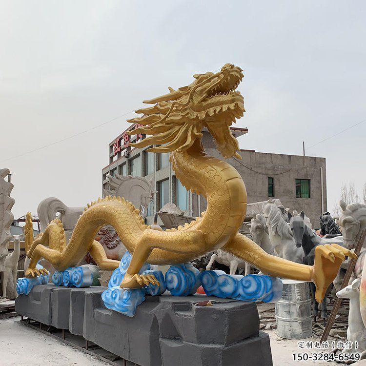 提供龍頭雕塑廠家，鑄銅動物雕塑，房地產售樓處擺件