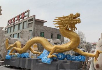 預定大型龍頭雕塑，鑄銅動物雕塑，房地產售樓處擺件