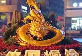 制作龍頭雕塑，鑄銅動物雕塑，房地產售樓處擺件