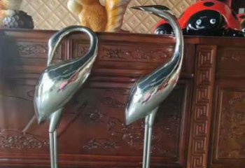 園林不銹鋼丹頂鶴雕塑 風景區仿真雕塑 廣場小品