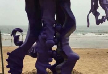 玻璃鋼幾何水母雕塑 庭院仿真雕塑 彩繪擺件