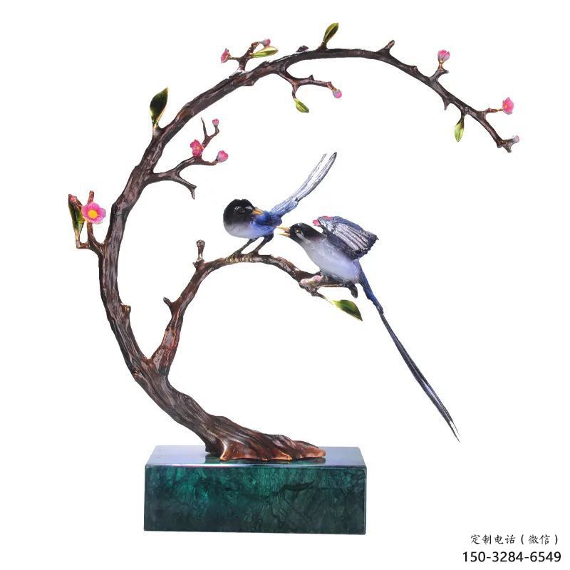 玻璃鋼仿真喜鵲雕塑 店門口園林雕塑 動物小品