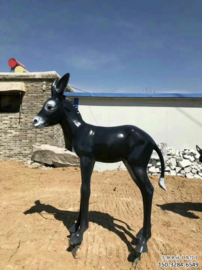 大型毛驢雕塑 商業街廣場雕塑 古銅色擺件
