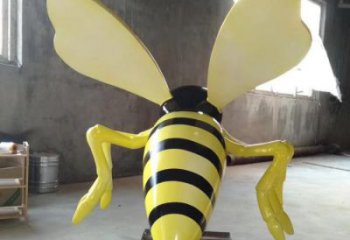 彩繪蜜蜂雕塑 仿真雕塑 步行街擺件