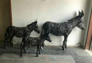 園林毛驢雕塑 風景區仿真雕塑 廣場小品