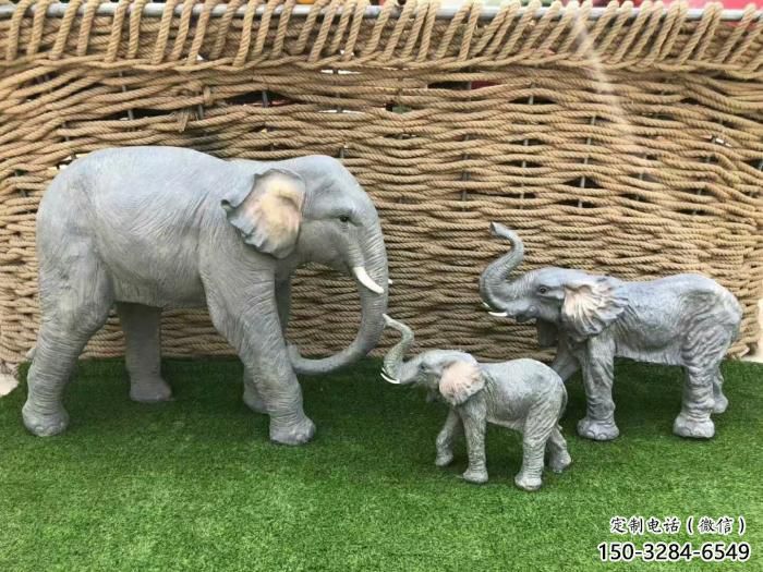 農(nóng)村小象雕塑，發(fā)光主題，噴砂工藝