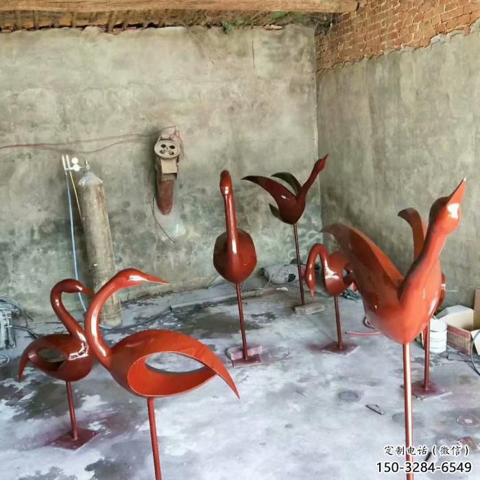 景區鳥類雕塑，噴水造型，剪影工藝