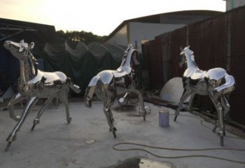 城市戰(zhàn)馬雕塑，音樂(lè)擺件，噴砂工藝