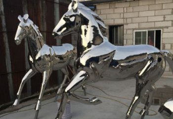 公園戰(zhàn)馬雕塑，廣場(chǎng)園林主題，仿古工藝