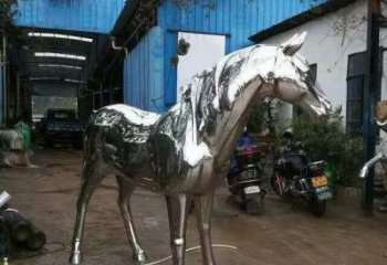 庭院戰(zhàn)馬雕塑，動(dòng)物主題，拋光工藝