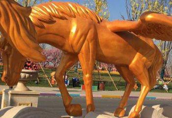 小區天馬雕塑，仿真主題，彩繪工藝