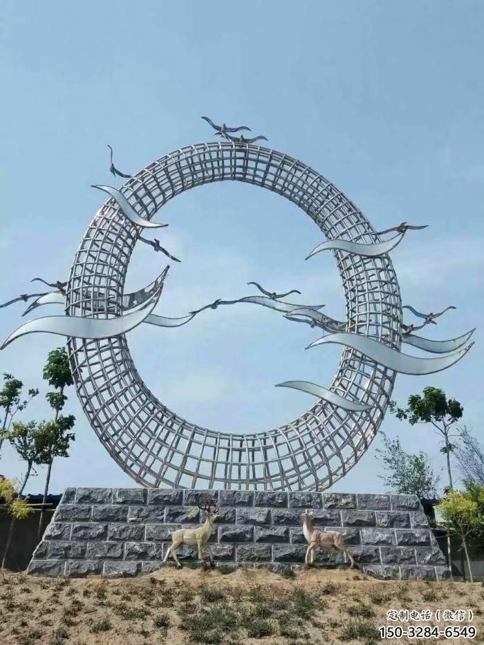 仿真大雁雕塑 店門(mén)口園林雕塑 動(dòng)物小品