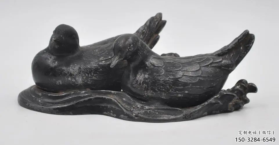 售樓處鴛鴦雕塑 商業(yè)街仿真雕塑 動(dòng)物擺件