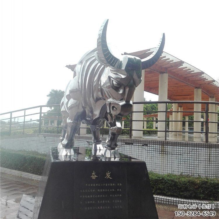 公園黃牛雕塑，廣場園林主題，仿古工藝