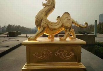 小區白虎雕塑，拉絲海洋雕塑，抽象效果