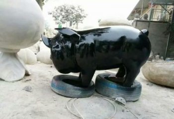操場野豬雕塑，鏤空海洋雕塑，噴砂制造
