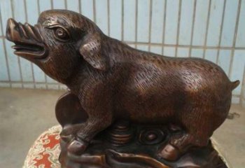 庭院野豬雕塑，鍍金歐式雕塑，網(wǎng)格形式