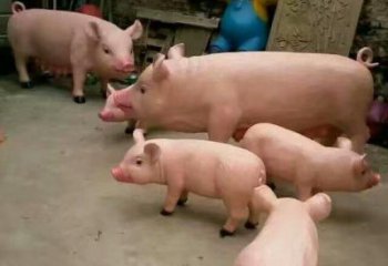 校園野豬雕塑，拉絲海洋雕塑，卡通主題