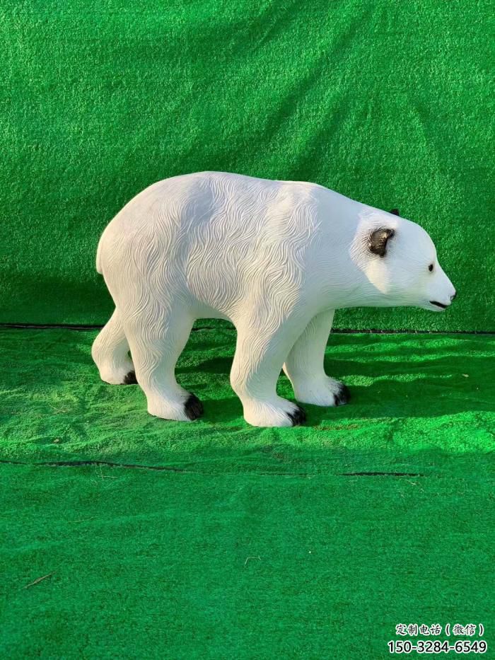 園林狗熊雕塑，噴漆運動雕塑，網格形式