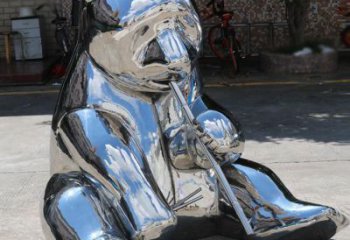 室內狗熊雕塑，拉絲海洋雕塑，抽象效果