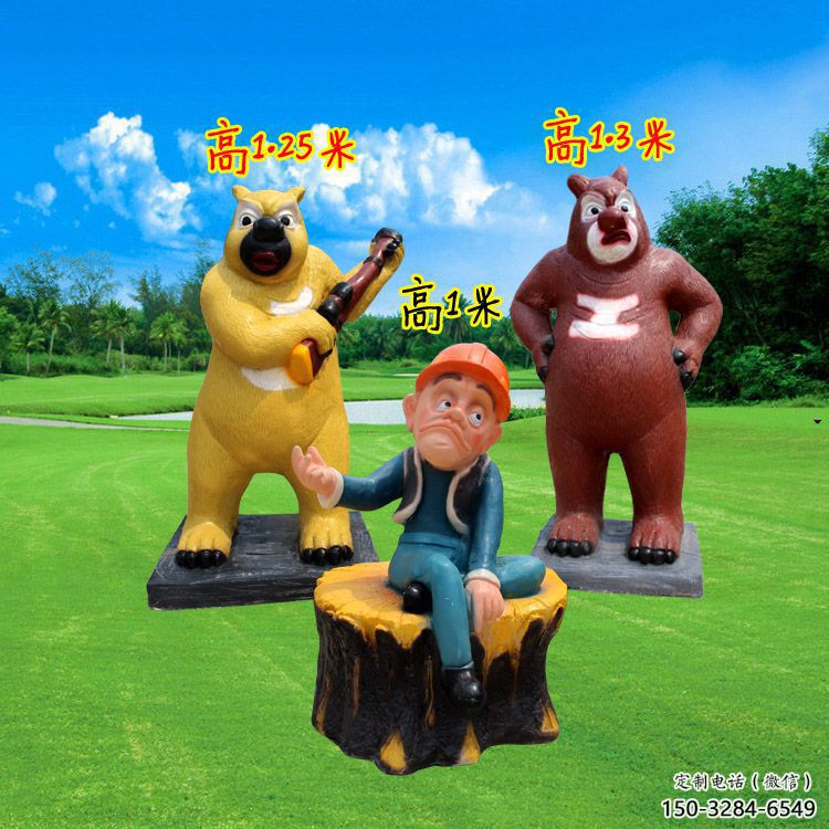 飯店維尼熊雕塑，鍍金歐式雕塑，鍍金工藝