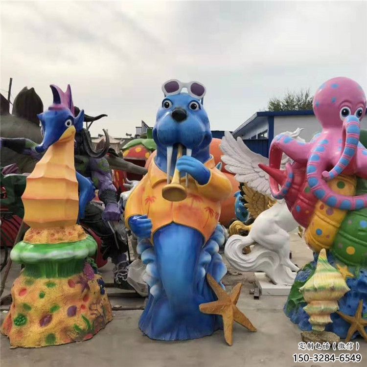 河馬雕塑，仿古動漫雕塑，仿古擺件