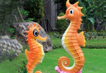 校園河馬雕塑，拉絲海洋雕塑，卡通主題