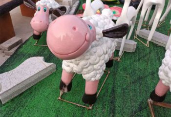 幼兒園小羊雕塑，鐵藝文化雕塑，鑄造制作