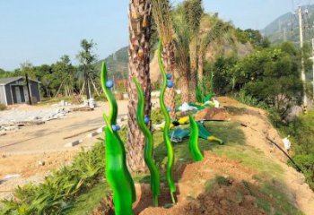 小區珊瑚雕塑，拉絲海洋雕塑，抽象效果