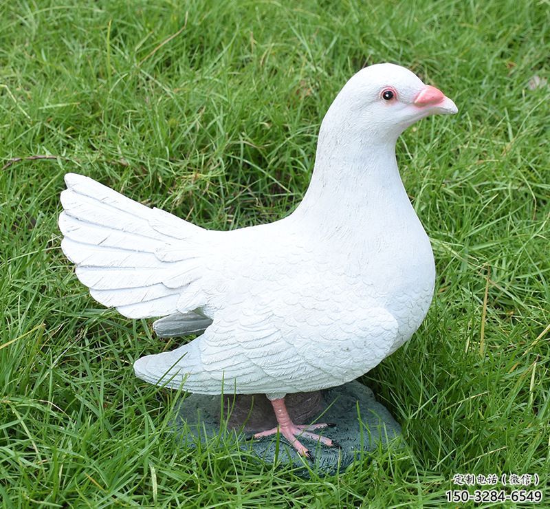 園林鴿子雕塑，噴漆運動雕塑，彩繪形式